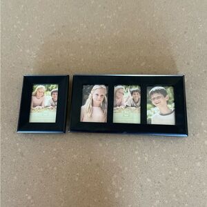Sleek Black Multi-Photo Frames for 2.5 by 3.5 inch photos